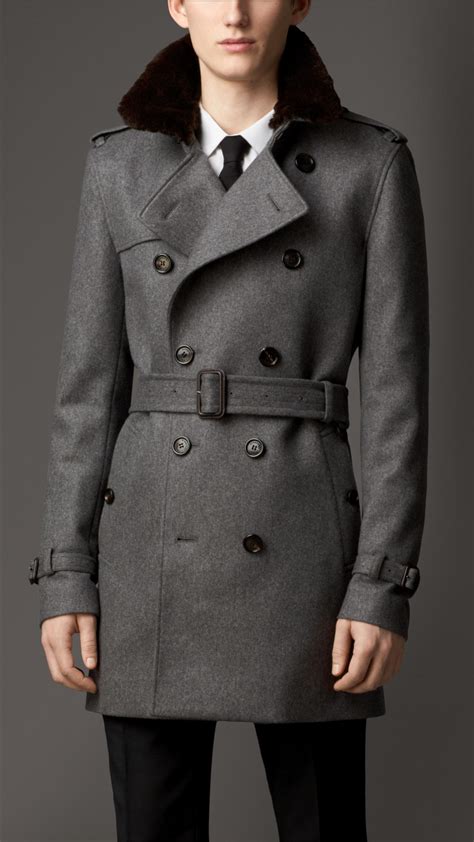 burberry coat grey|Burberry black coats men.